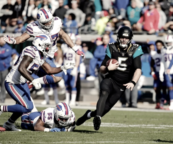 2018 NFL Playoffs: Blake Bortles' touchdown leads Jacksonville Jaguars in defensive battle against the Buffalo Bills