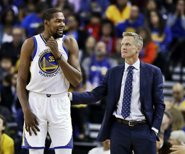 NBA- Steve Kerr ringrazia Durant “Il suo è stato un gesto rimarchevole”