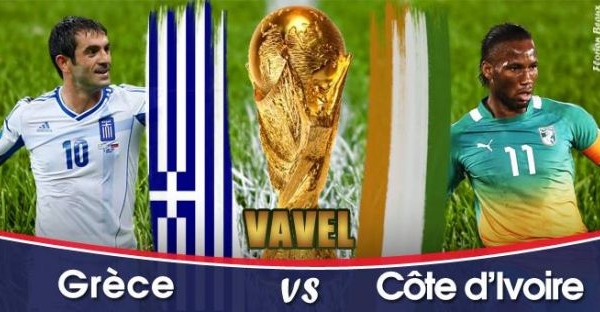Live Grèce - Côte d'Ivoire, la Coupe du Monde 2014 en direct