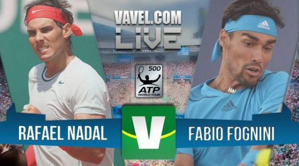 ATP 500 Barcellona, risultato Fognini - Nadal 2-0 (6-4 7-6)