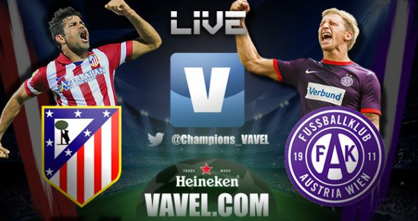 Diretta Atletico Madrid - Austria Vienna in Champions League