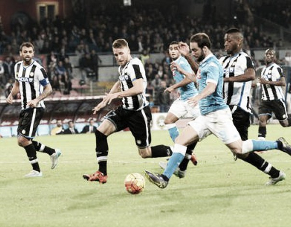 Udinese - Napoli in Serie A 2016 (3-1): il Napoli cade a Udine