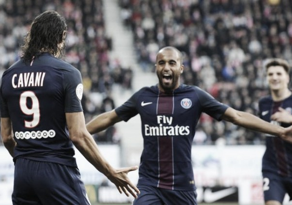 Ligue 1, Lucas e Cavani spingono al secondo posto il Paris Saint Germain: il Nancy si arrende 1-2 al Picot