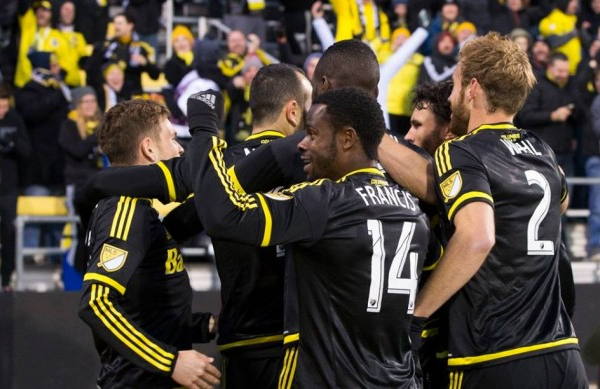 Quick Goal By Justin Meram Leads Columbus Crew Past New York Red Bulls 2-0 In Leg 1 Of Eastern Conference Finals