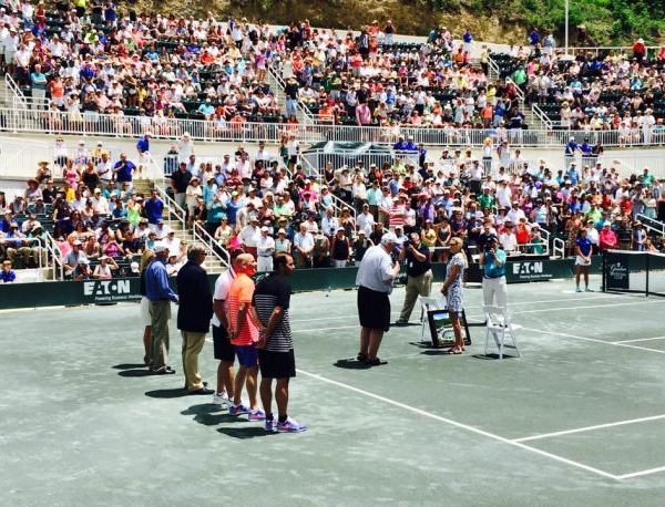 Pete Sampras And Andre Agassi Put On A Show At The Greenbrier On Father's Day
