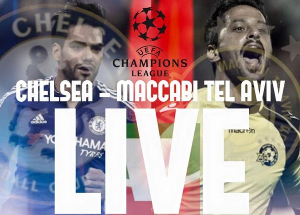 Live Chelsea - Maccabi Tel Aviv, risultato partita Champions League 2015/16 in diretta