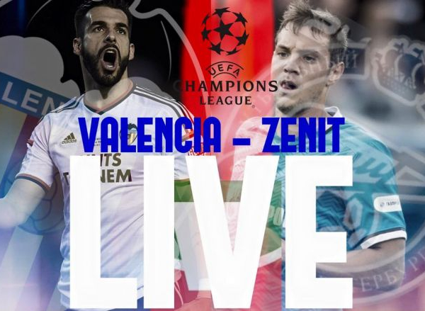 Live Valencia - Zenit in Champions League 2015/2016