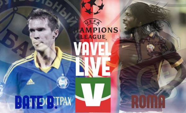 Rivivi il live di BATE Borisov - Roma, partita di Champions League (3-2)