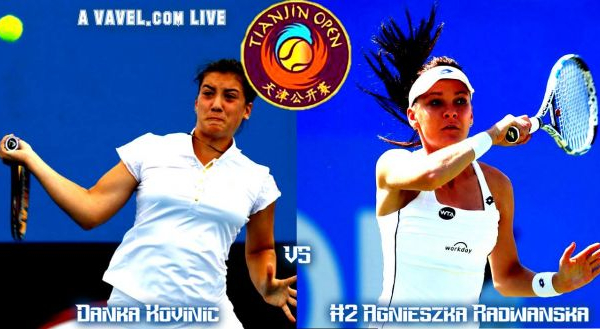 Result Danka Kovinic - Agnieszka Radwanska Of The 2015 Tianjin Open Final (0-2)