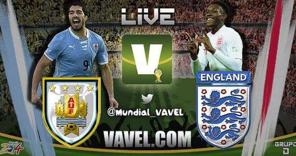 Live Uruguay - Inghilterra in Mondiali 2014