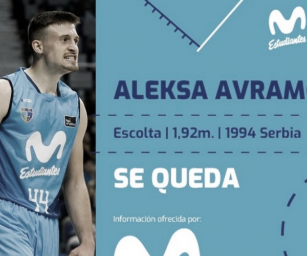 Aleksa Avramovic renueva por una temporada más con el Movistar Estudiantes