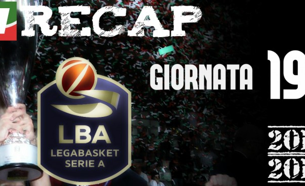 Legabasket serie A: risultati e tabellini della 19esima giornata
