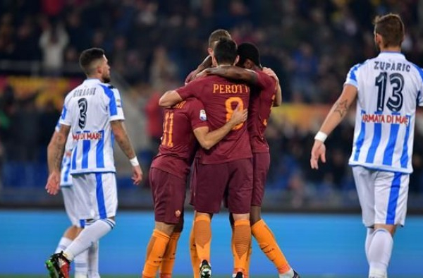 Serie A - La Roma soffre ma vince: 3-2 contro un buon Pescara