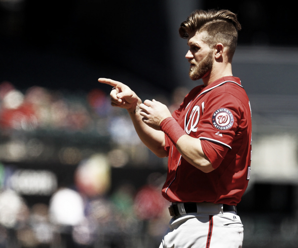 A year ago Nationals' Bryce Harper made his major league debut