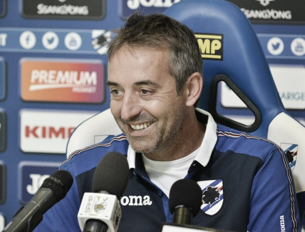 Sampdoria, Giampaolo: "Con l'Atalanta una sfida complicata. I nuovi hanno bisogno di tempo"