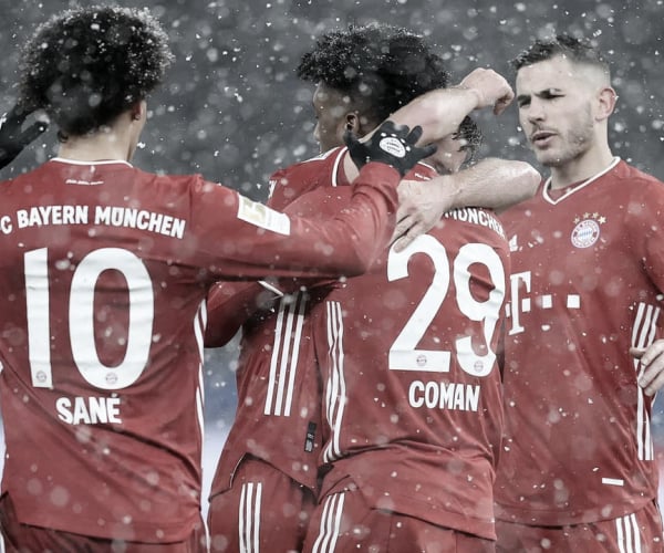 Con todo y la nieve en contra, el Bayern Múnich consiguió derrotar al Hertha Berlín
