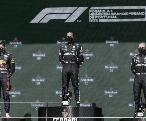 GP de Portugal tem vitória 97 de Hamilton e recorde do mesmo pódio