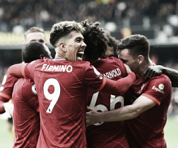 Em ótima atuação de Firmino e golaço de Salah, Liverpool goleia Watford