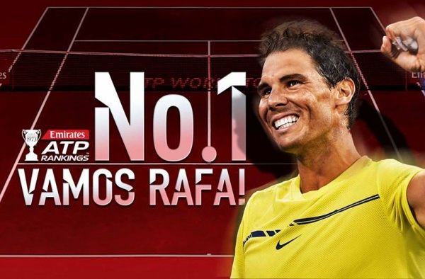 Ranking ATP - Nadal torna ufficialmente N°1, balzo Dimitrov