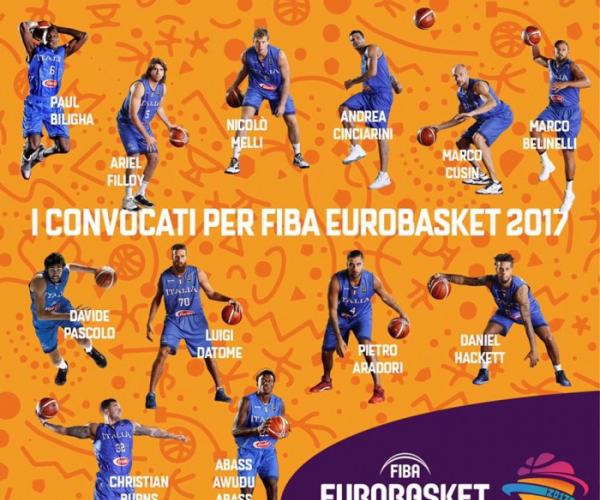 Eurobasket, ecco i 12 dell'Italia di Messina