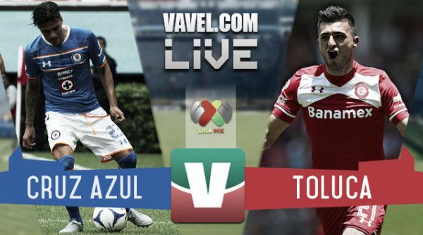 Resultado Cruz Azul - Toluca en Liga MX Apertura 2015 (1-2)