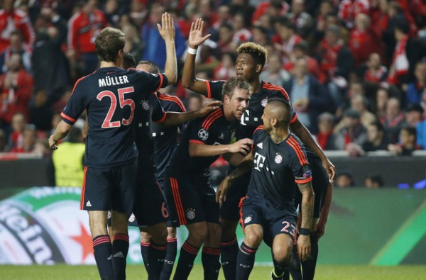 Il Bayern frena ma passa: 2-2 contro un Benfica..'da Luz'