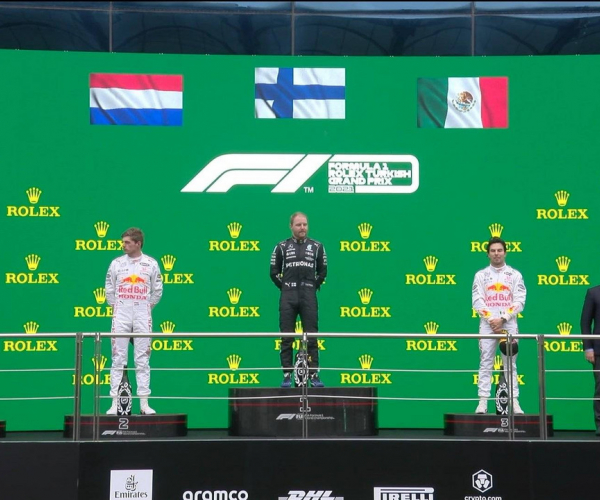 Valtteri Bottas se lleva el Gran Premio de Turquía; podio para Max y Checo