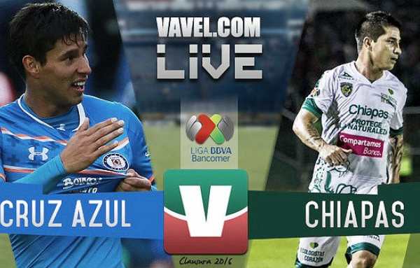 Resultado Cruz Azul - Jaguares de Chiapas en Liga MX 2016 (2-1)