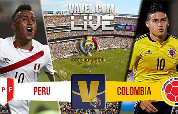 Score Colombia vs Peru in Copa America Centenario Quarterfinal (0-0)