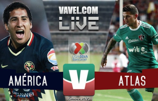Resultado y gol del América vs Atlas en Liga MX 2018 (1-0)