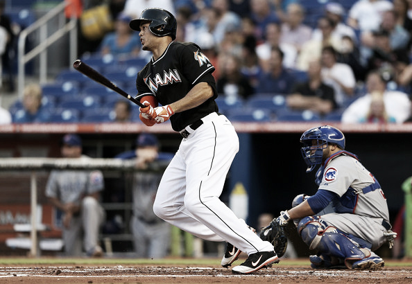 Marlins' Giancarlo Stanton launches first homer of the season