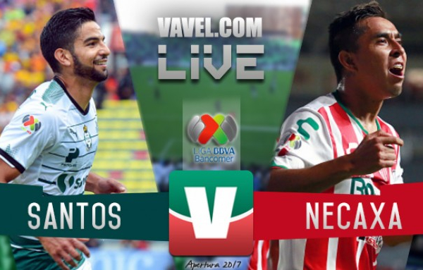 Resultado y goles del Santos 3-2 Necaxa de la Liga MX 2017