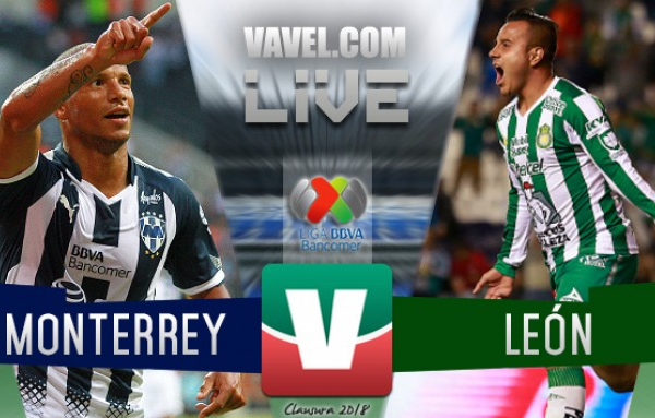 Goles y resultado del partido Monterrey vs León en Liga MX 2018 (5-1)