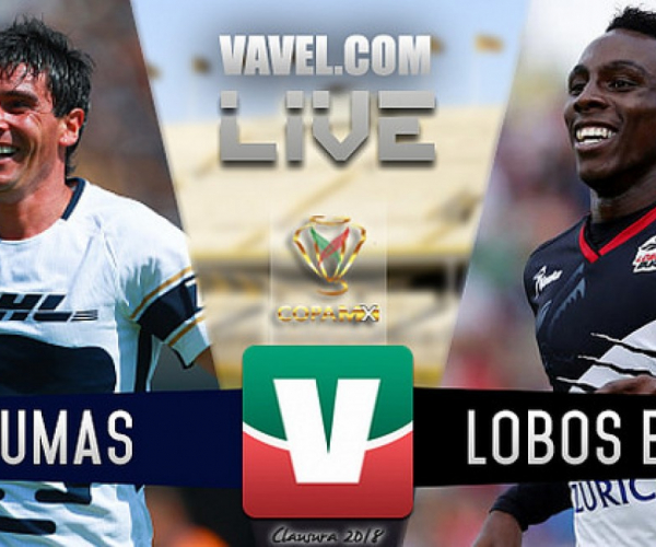 Pumas vs Lobos BUAP en vivo online en Copa MX 2018 (3-0)