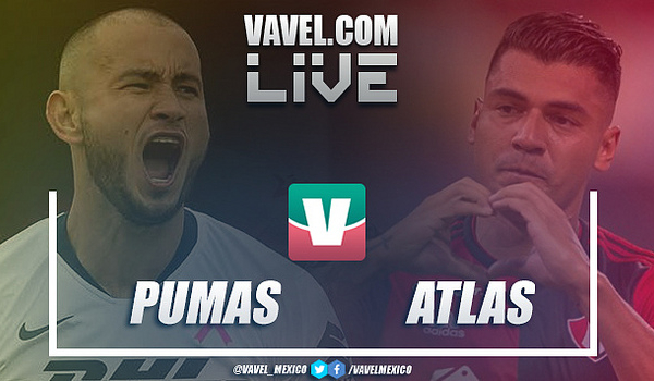 Resultado y goles del Pumas (2-2) Atlas en Liga MX 2019