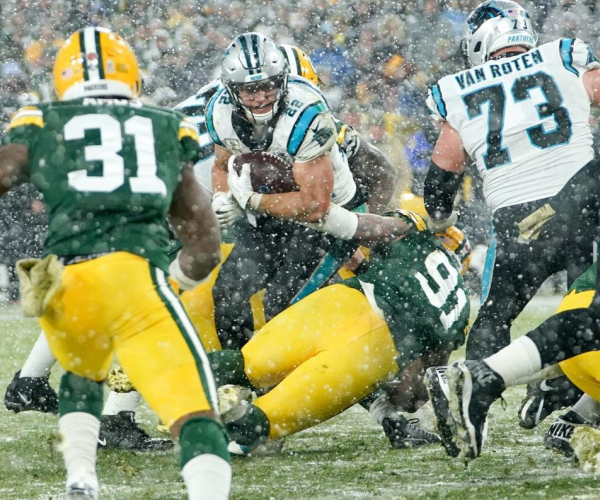 Green Bay Packers 24 - 16 Carolina Panthers: Aaron Jones helps Packers to vital victory with three touchdown performance