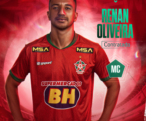 Foco total no acesso: Renan Oliveira é apresentado oficialmente no Boa Esporte e agradece carinho