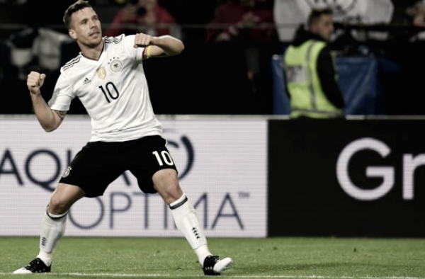 Amichevoli internazionali: la Germania batte l'Inghilterra grazie a Podolski (1-0)
