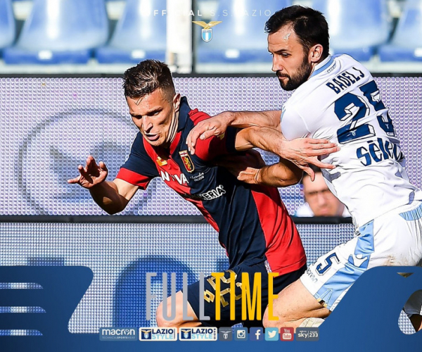 Serie A- Criscito condanna la Lazio all'ultimo respiro, il Genoa trionfa (2-1)