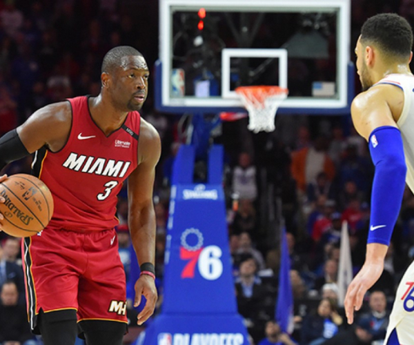 NBA playoffs - Wade sontuoso: Miami strappa il fattore campo ai 76ers, serie sull’ 1-1
