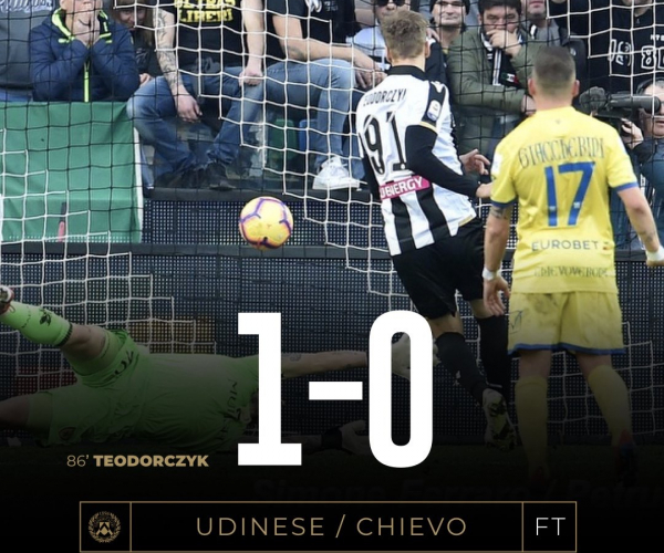 Serie A - Scontro salvezza scialbo, l'Udinese la spunta sul Chievo tra i fischi (1-0)