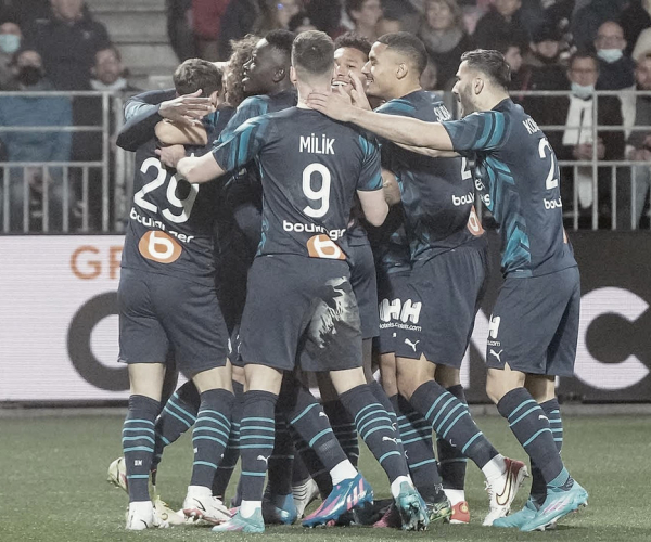 Gérson marca, Olympique de Marseille deslancha no segundo tempo e goleia Brest