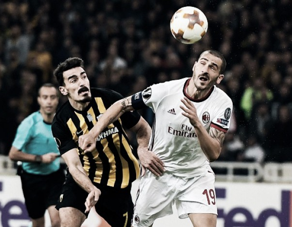 Milan decepciona, não vence AEK Atenas e aumenta pressão sobre Montella