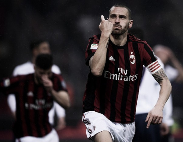 Primeiro gol de Bonucci e centésimo jogo de Bonaventura: Milan vence Crotone em casa