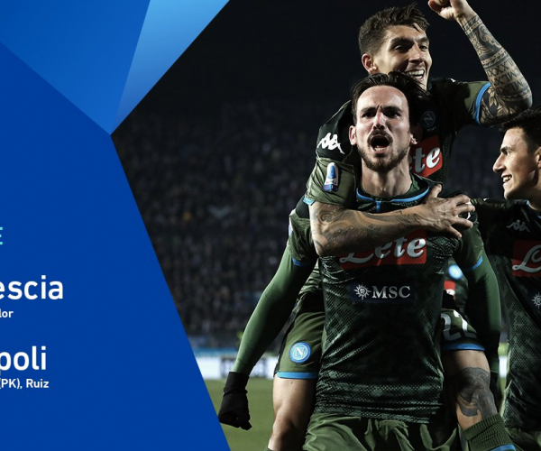 Serie A - Insigne e Fabian Ruiz ribaltano il Brescia in 4’: il Napoli vince 1-2