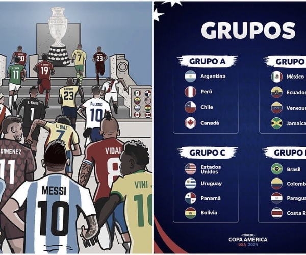 Los dieciseises participantes de la Copa
América rindieron exámenes en la mesa de marzo