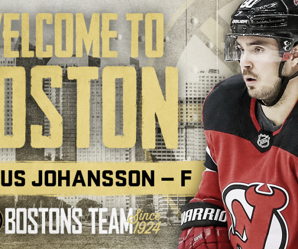 Boston se refuerza con Johansson mientras Pastrnak continuará de baja