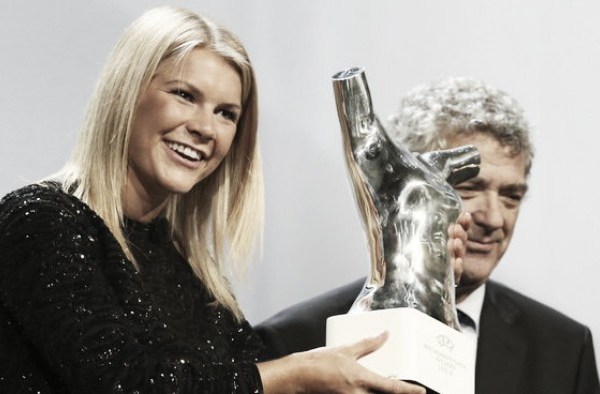 Ada Hegerberg crowned UEFA Best Player in Europe for the 2015/16 season