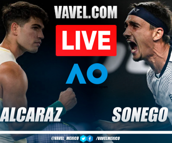 Highlights and points of Alcaraz 3-1 Sonego at Australian Open 2024
