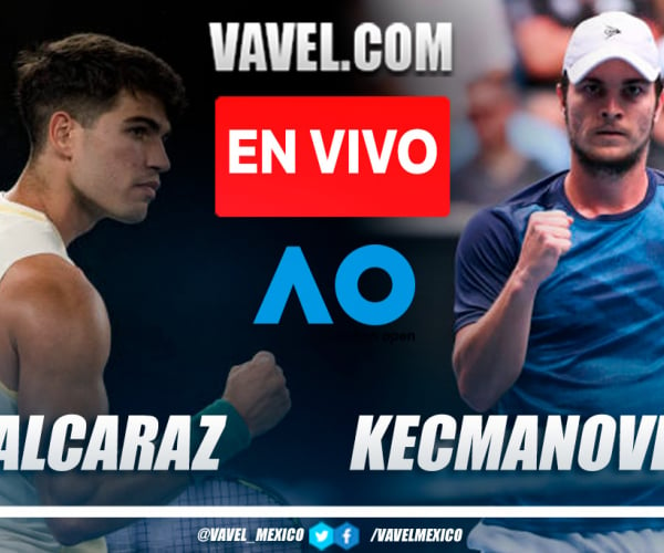 Resumen y mejores puntos del Alcaraz 3-0 Kecmanovic en Open de Australia 